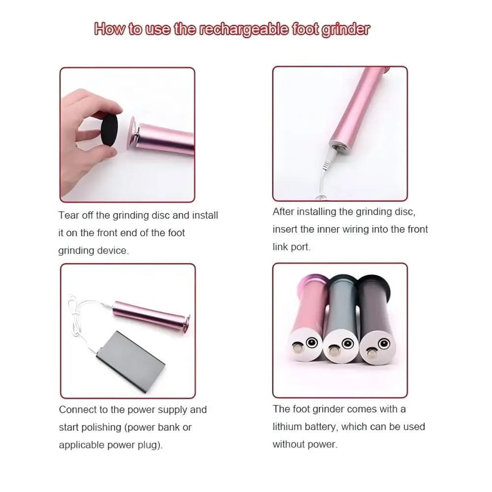 Dissolvant de callosités, lime électrique Portable Rechargeable, ensemble de pédicure, outil d'exfol