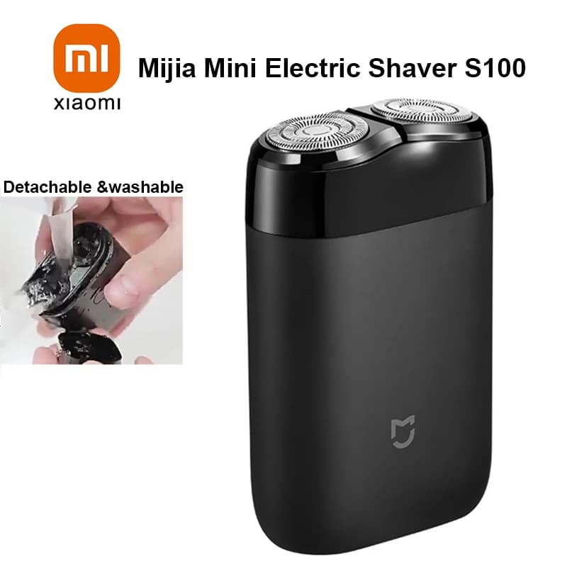 Rasoir électrique portable XIAOMI Mijia S100 pour hommes - Mini tondeuse à barbe de voyage rechargea