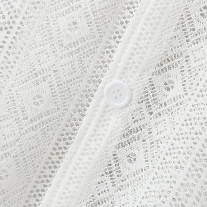Vêtements d'été pour hommes maille voir à travers maille chemise Sexy à manches courtes résille bout