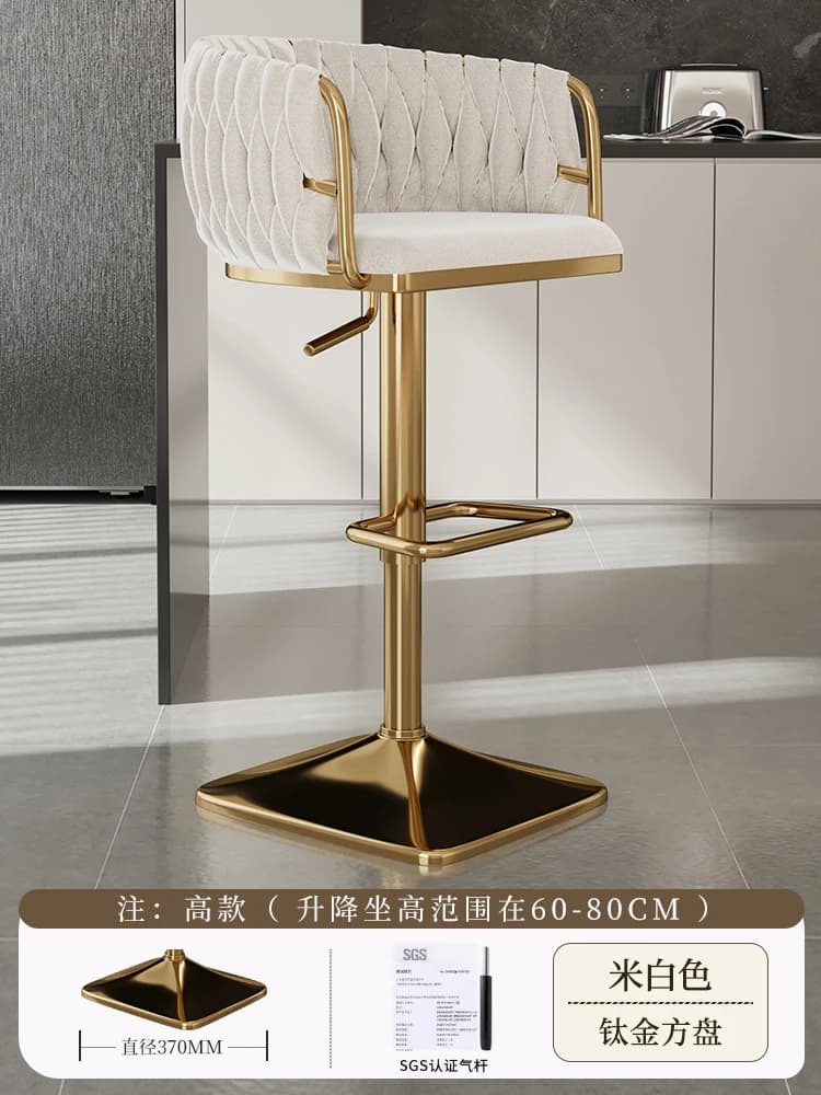 Chaise de bar pivotante, tabouret de bar pour la maison, chaise de bar haut de gamme, chaise de réce