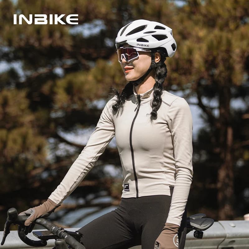 INBIKE femme polaire cyclisme maillot hiver vtt vélo vêtements thermique vélo maillot montagne route