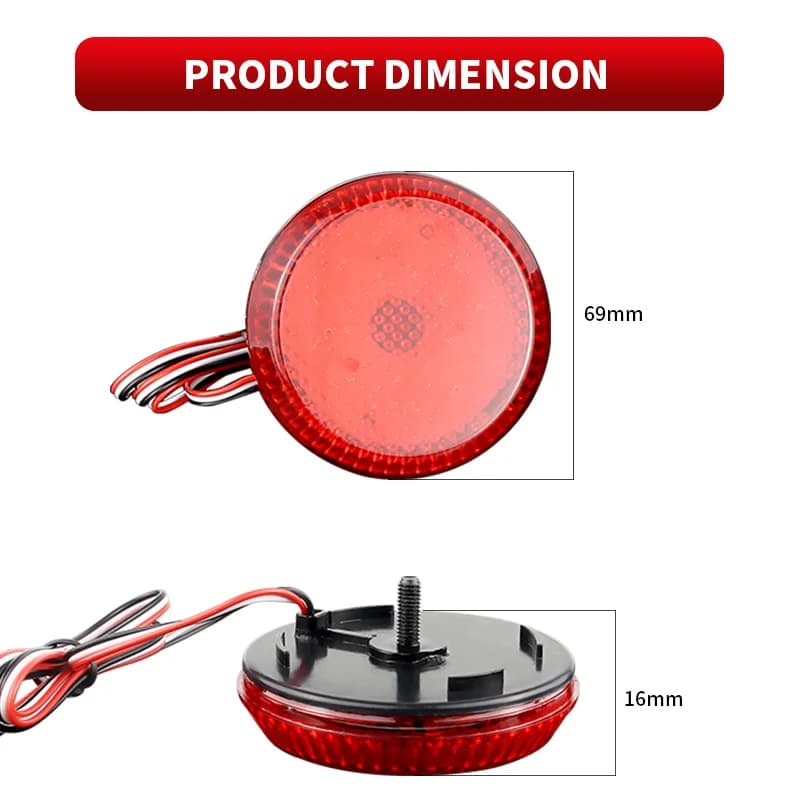 2 pièces LED feux réflecteurs de pare-chocs arrière pour Toyota Corolla 2008-2010 pour Nissan Qashqa