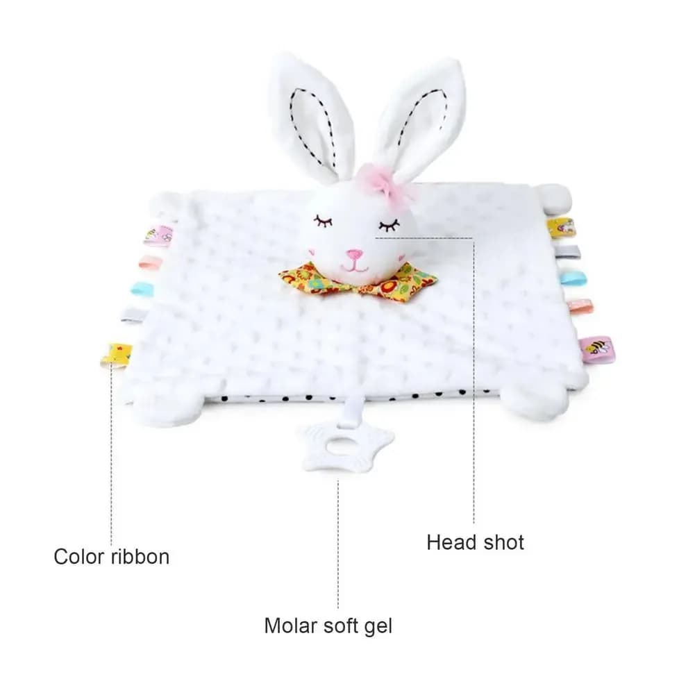 PANGDUBE – couverture de sécurité pour bébé, jouet en peluche éléphant avec hochet, anneau de dentit