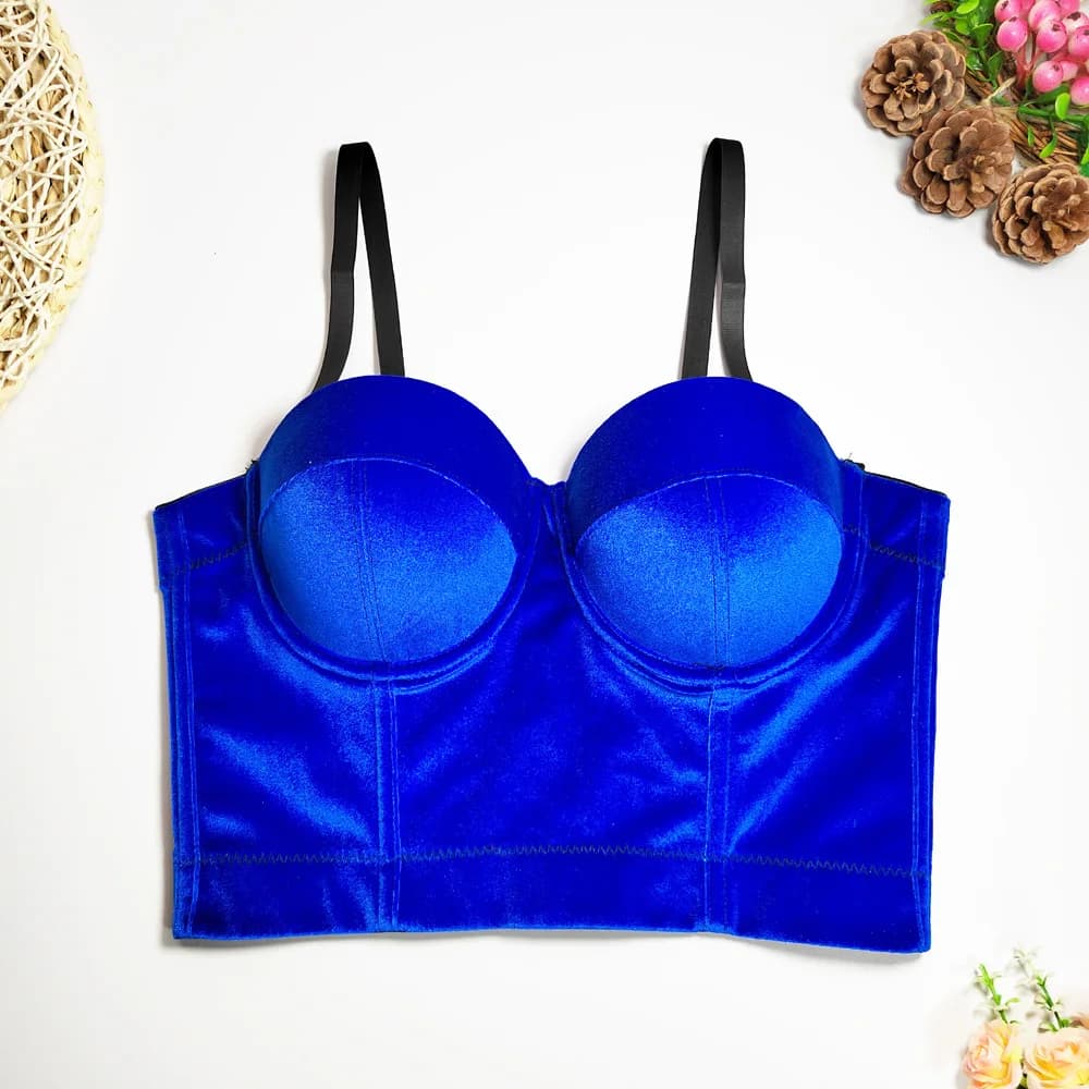 SXTHAENOO hiver multicolore vêtements haut mince femme recadrée Sexy discothèque fête Corset solide 
