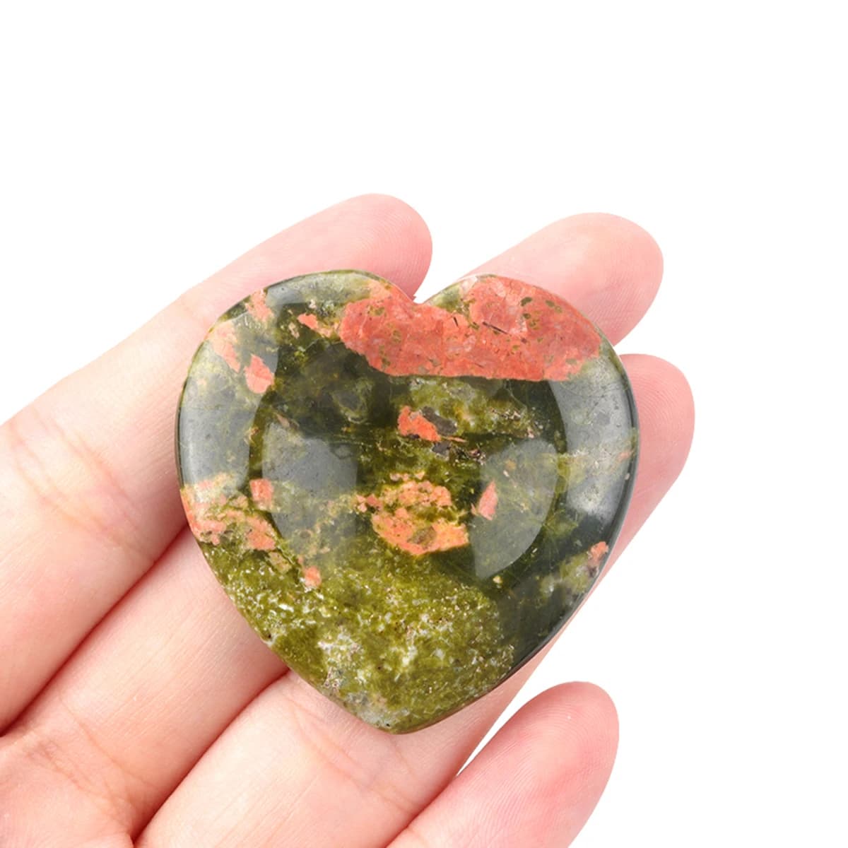 40mm coeur cristal souci pierre paume thérapie énergétique Reiki guérison Massage Quartz méditation 