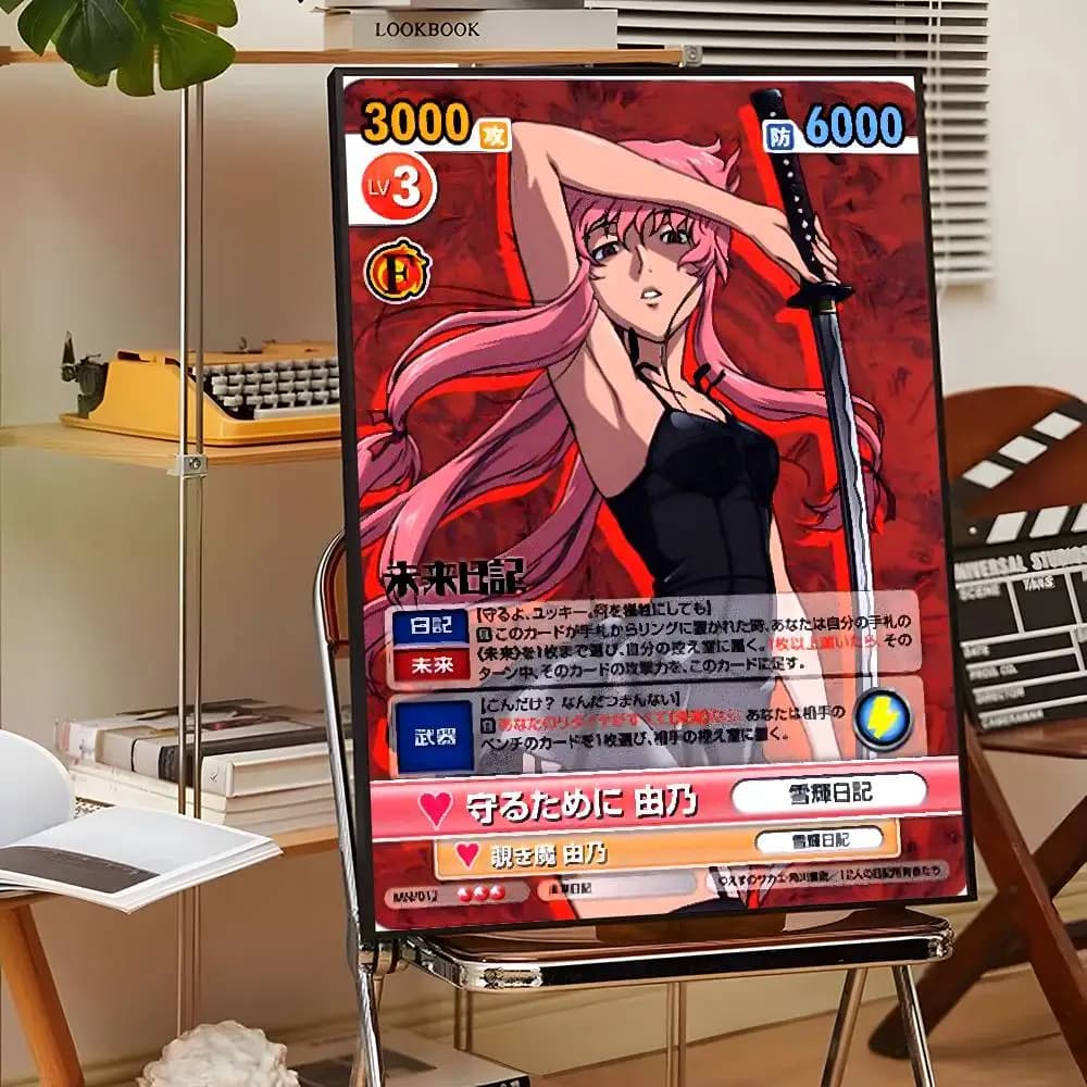 M-Mirai N-Nikki Affiche 	   Art mural de haute qualité pour maison, bureau, chambre à coucher, salon
