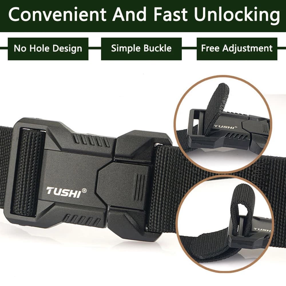 TUSBottles-Ceinture de travail enfichable à dégagement rapide en métal pour hommes, ceinture de trav