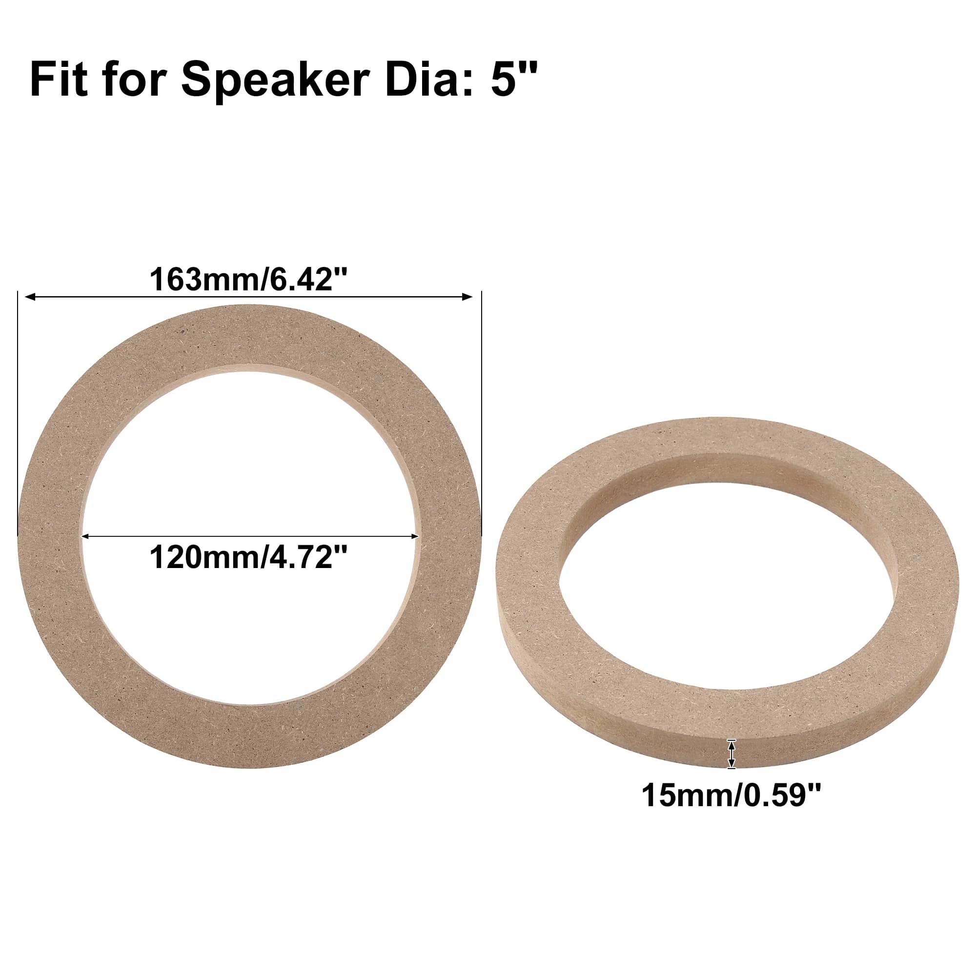 X Autohaux 4 ''5" 6.5 ''universel en bois haut-parleur de voiture caisson de basses montage entretoi