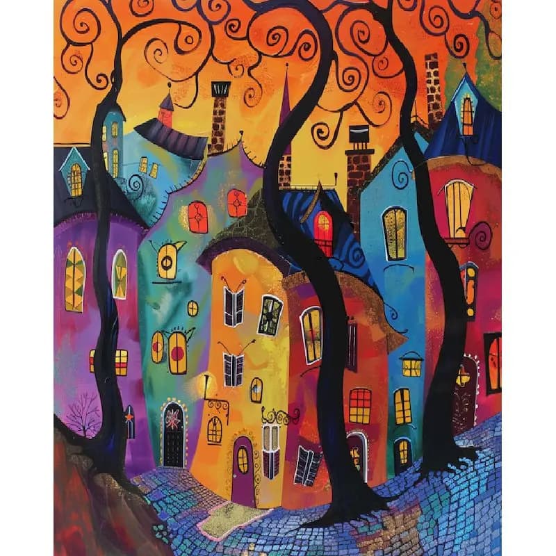 Gatyztoire – peinture de maison colorée par numéros, paysage sur toile, Kits de peinture acrylique p