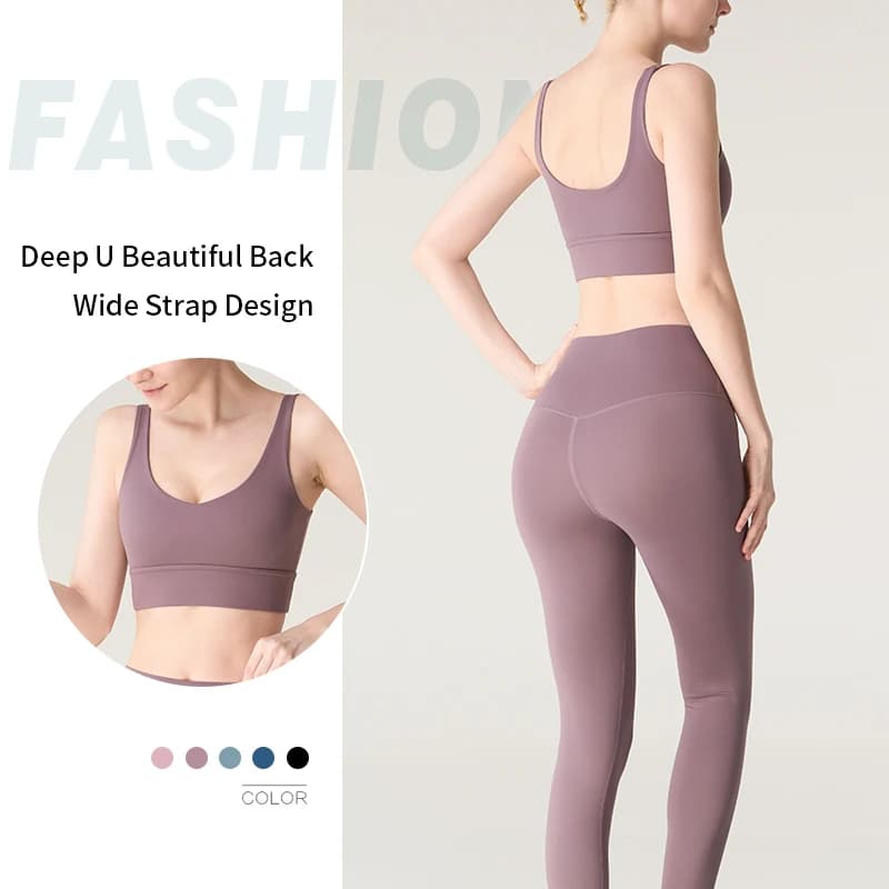 Vêtements de Yoga 2 pièces, survêtement pour femmes, vêtements d'athlétisme, Pilates, Fitness, ensem