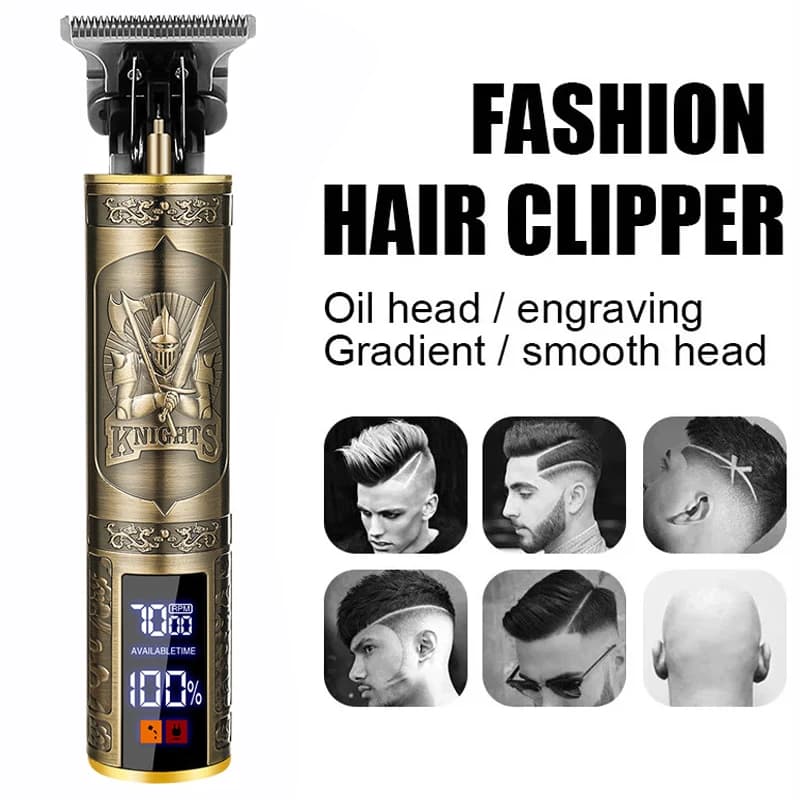 Tondeuse à cheveux électrique sans fil vintage, machine de découpe de cheveux, rasoir portable, barb