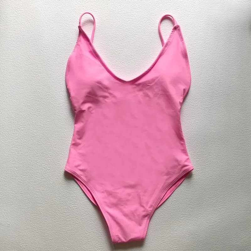 Sexy rembourré solide maillot de bain femmes une pièce maillot de bain 2025 nouveaux Bikinis maillot
