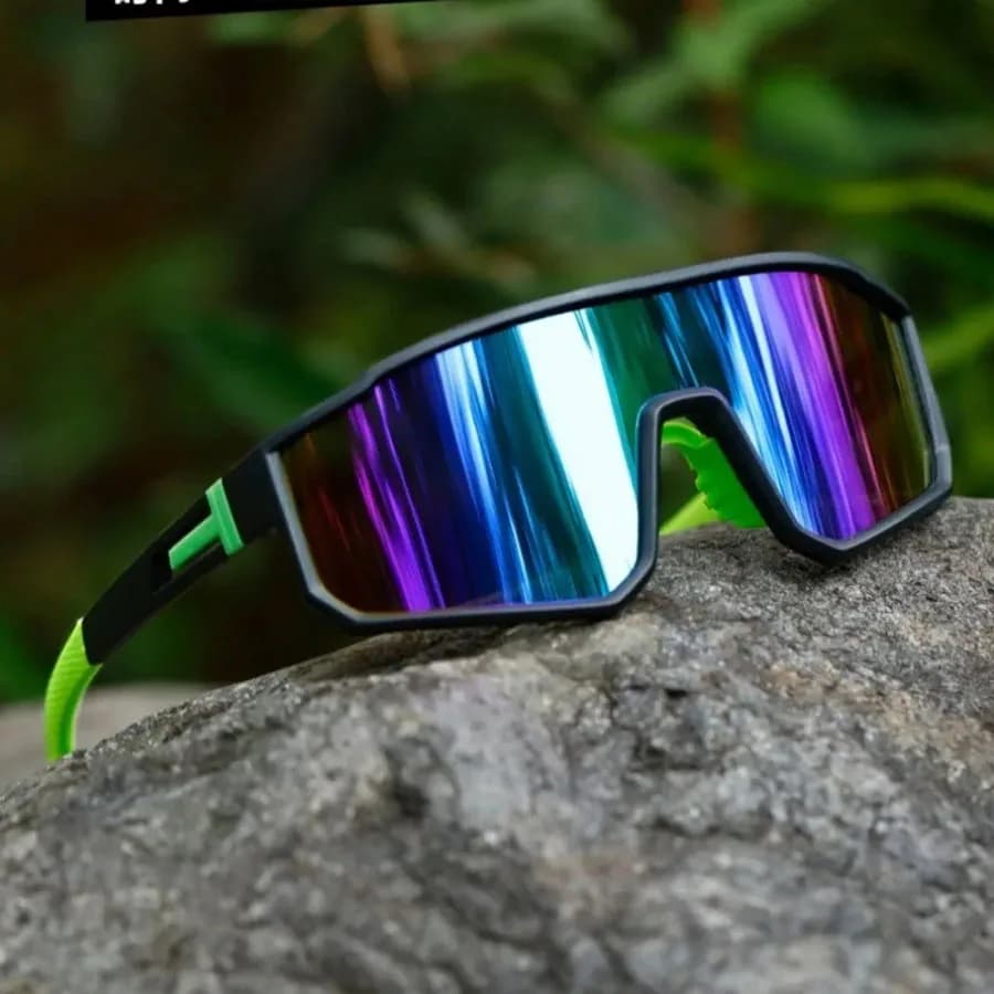 Lunettes de cyclisme surdimensionnées pour hommes, vélo, coupe-vent, revêtement coloré, lunettes de 
