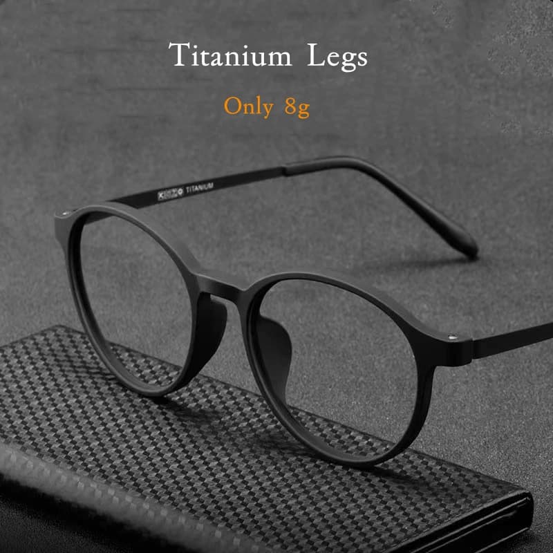 Lunettes de lecture rétro rondes en alliage de titane ultraléger pour hommes et femmes, anti-lumière