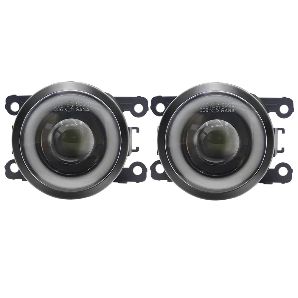 Phare antibrouillard LED Angel Eye pour pare-chocs avant de voiture, feu de jour, COB, DRL, 3000LM, 