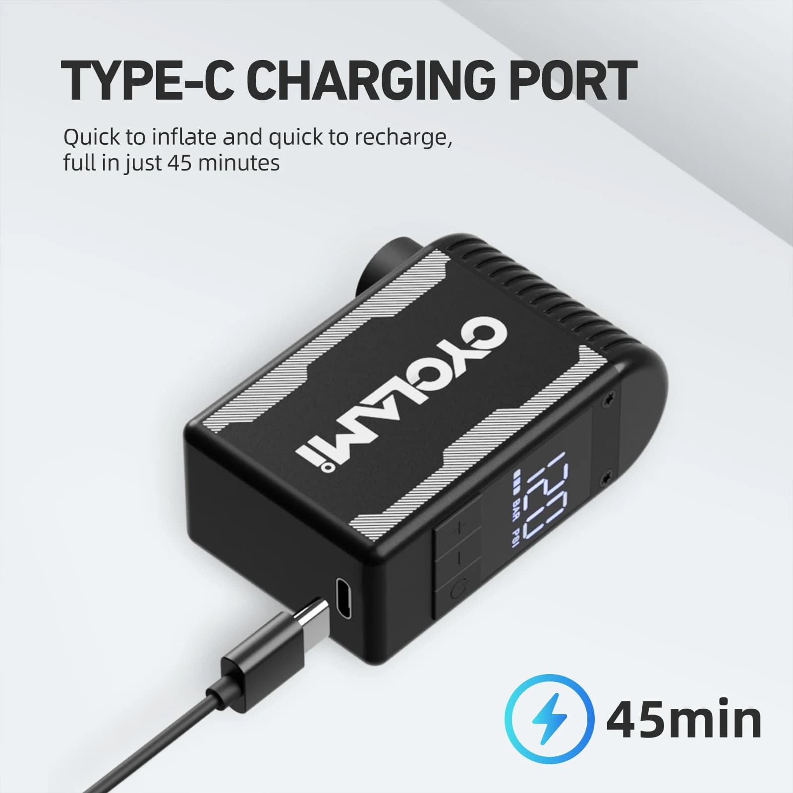 CYCLAMI A2S Mini pompe à Air électrique 120 PSI Portable vélo sans fil gonfleur d'air Presta Schrade