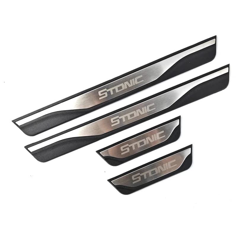 4 pièces/lot ABS acier inoxydable pour 2017-2023 KIA STONIC YB seuil de porte pédale bienvenue plaqu
