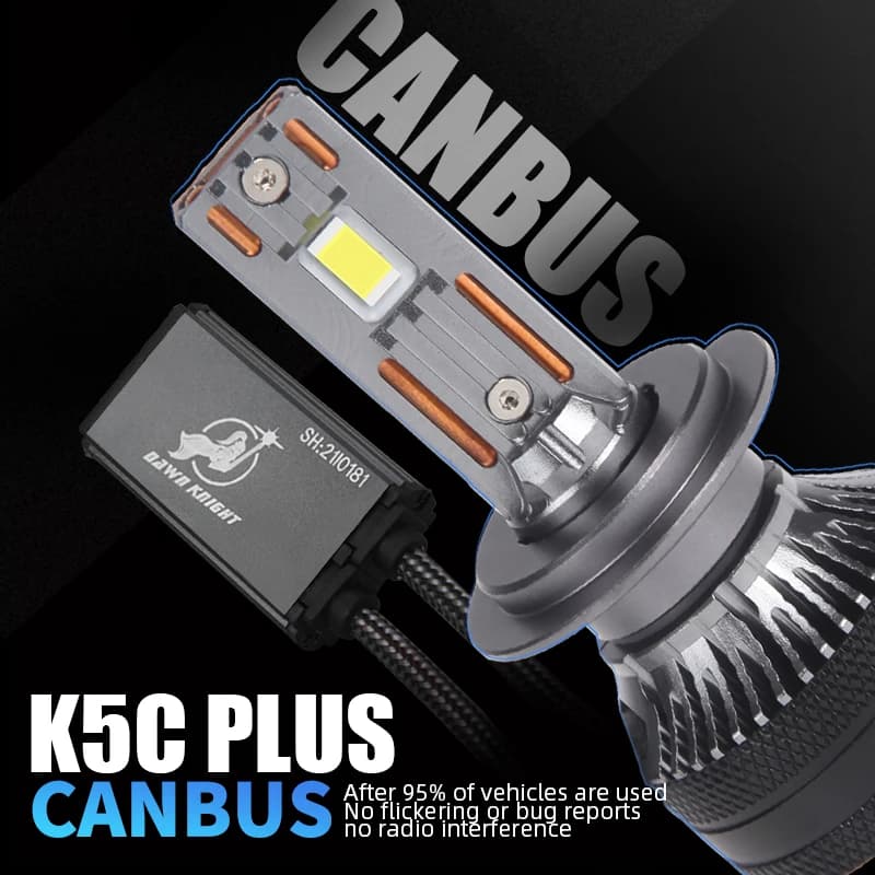 DAWNKNIGHT – ampoules Canbus Led 140 K, LED 4300 W H7, H4 H11 HB3 9005 HB4 9006 K6C, Double Tube en 