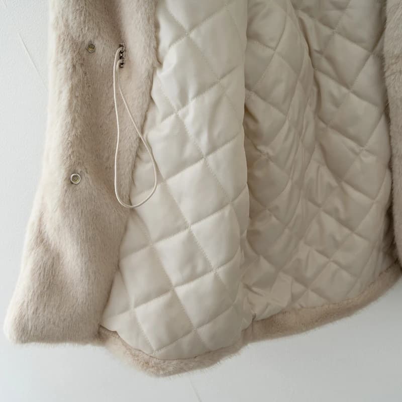 manteau en fausse fourrure femme
