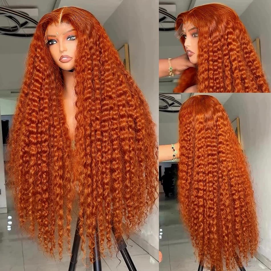 Perruques Lace Front 13x6 en cheveux humains vietnamiens, ondulations profondes, 40 pouces, couleur 