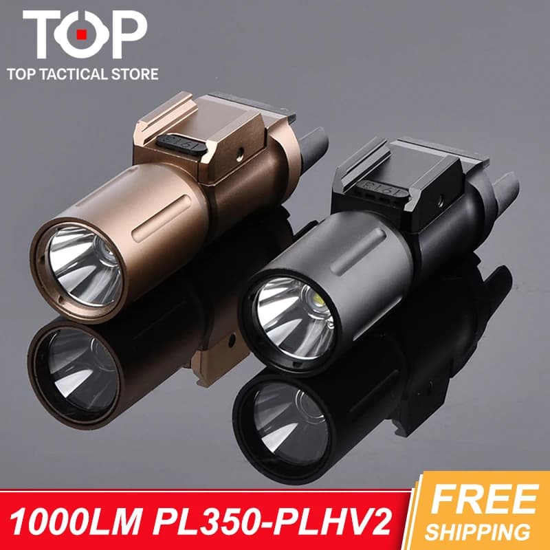 Lampe torche tactique Airsoft PLH-V2 PL--350 pour pistolet de chasse, 1000 Lumens, lumière LED haute