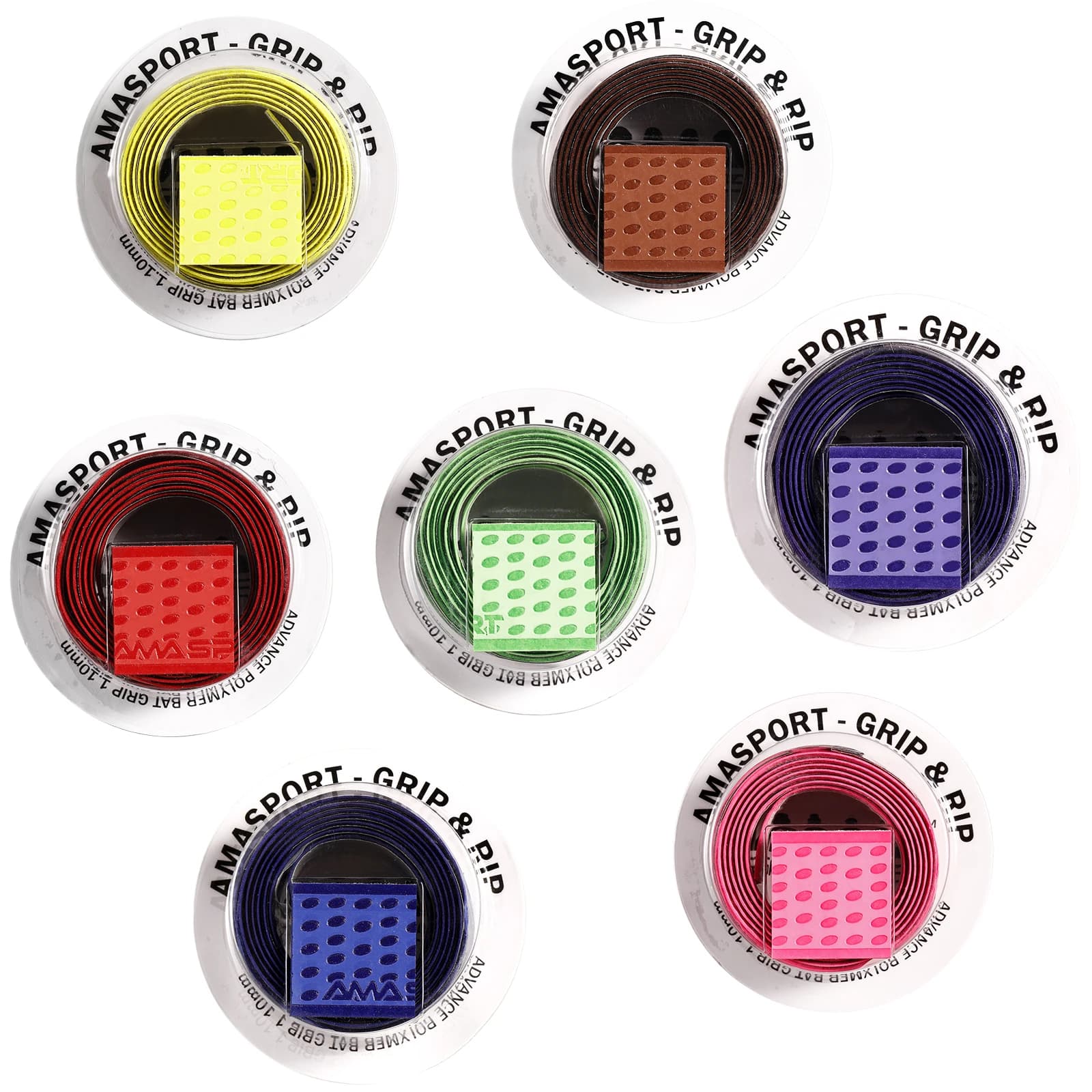 AMASPORT – bandes antidérapantes pour batte de Baseball, Softball, bandeau rose