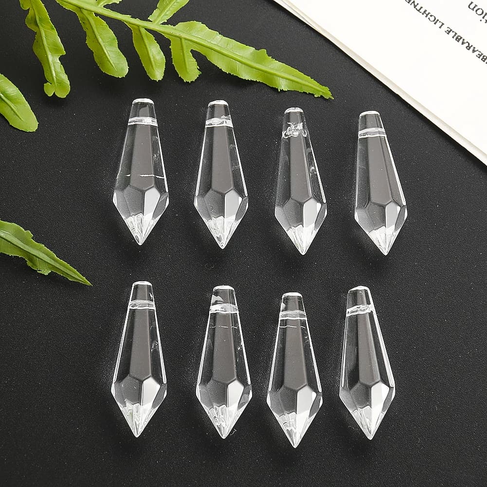 Muy Bien-Prisme en cristal de glace, lustre, pendentif en cristal, attrape-soleil, verre, goutte poi