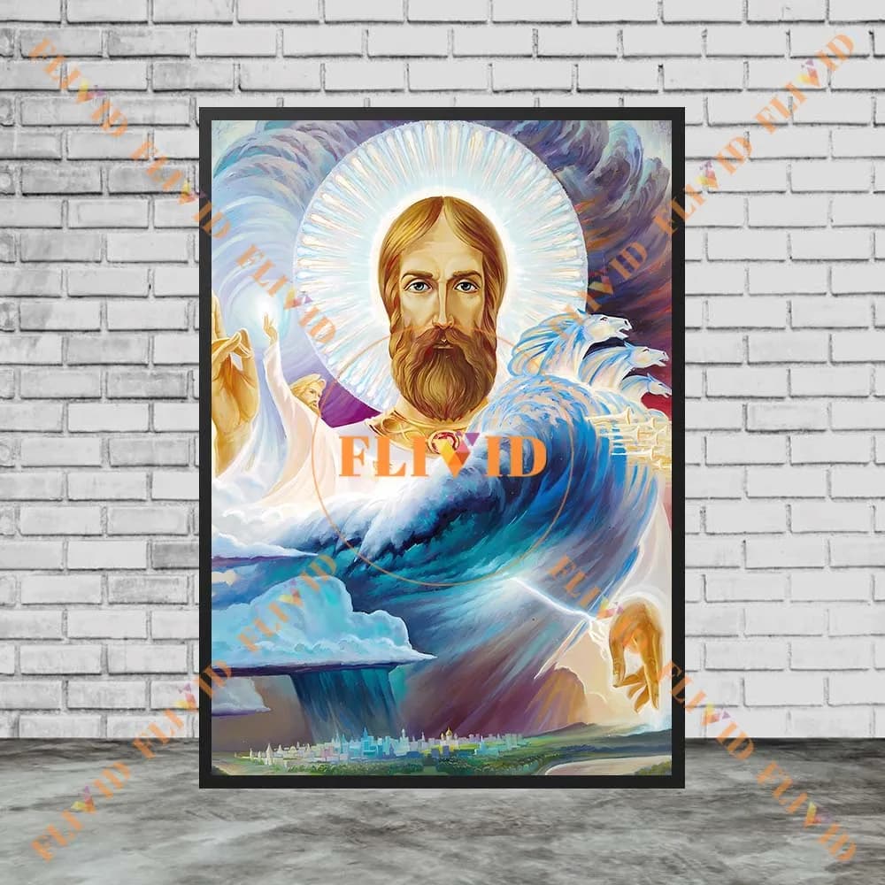 Affiche murale chrétienne parrain le pape croyant, images murales pour décor de salle d'église, pein