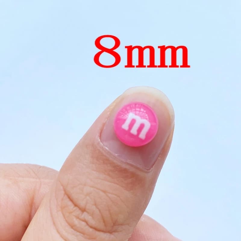 50pcs mignon 8mm mixte Mini bonbons ongles strass gemmes paillettes Nail Art bijoux manucure ongles 