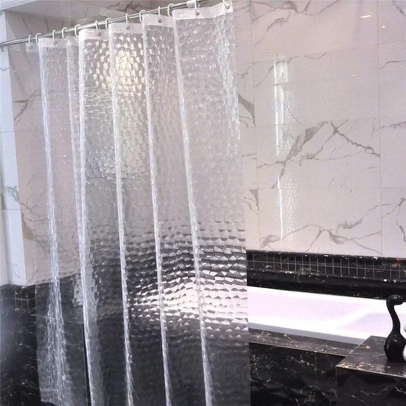 1 pièces 180x180cm 3D salle de bain bain rideau de douche Transparent plus épais rideau étanche