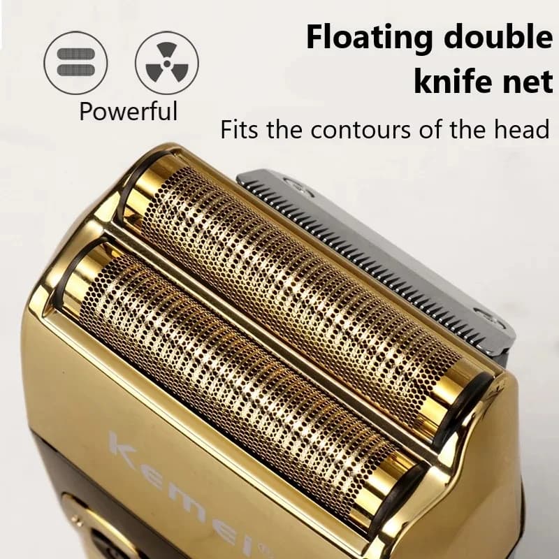 Kemei – lames de rasoir électrique originales, filet de couteau en feuille d'or et tête de coupe ada