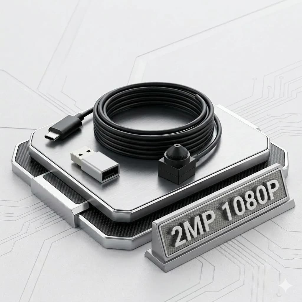 Mini webcam 8MP 4K/2MP 1080P avec objectif 3,7 mm 90° ° Mini caméra USB W Angle Mic UVC OTG 15x15mm 