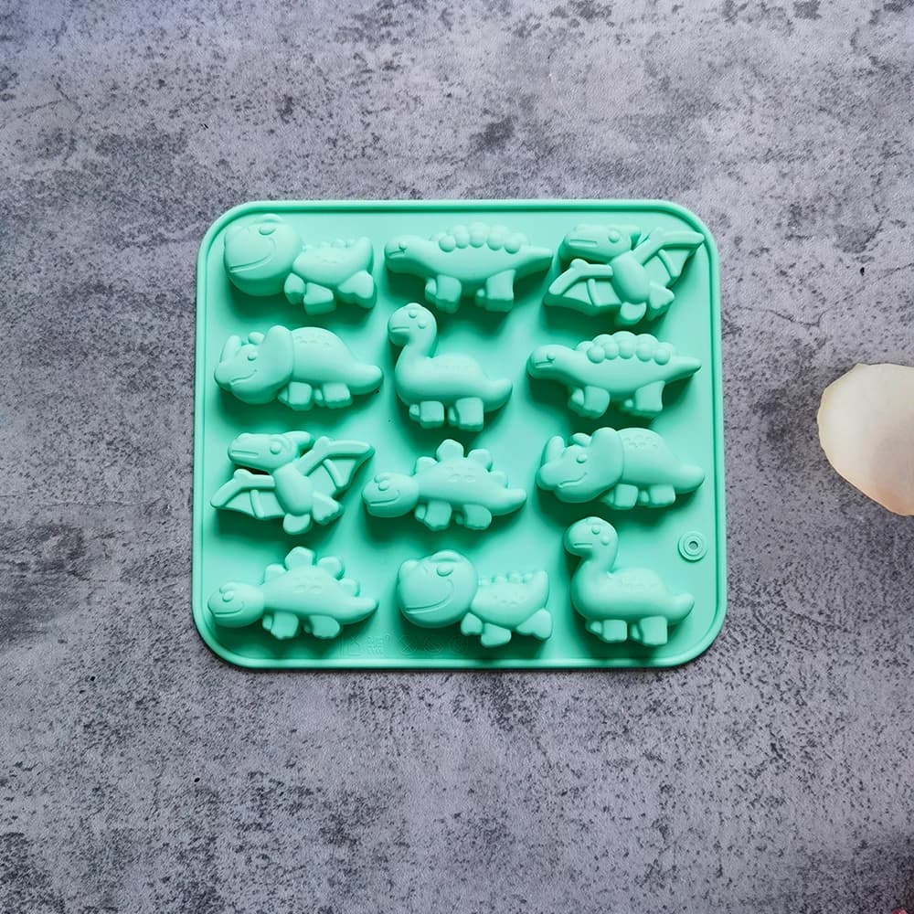 Moule 3D dinosaure en Silicone pour Fondant, chocolat, bonbons, Biscuit, gâteau, bougie, savon, arti