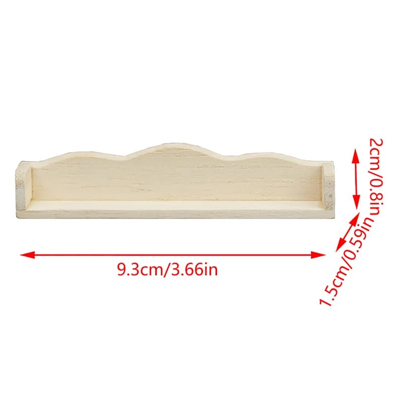 Étagère murale peu encombrante pour maison de poupée 1:12, support de rangement suspendu, jouet de d