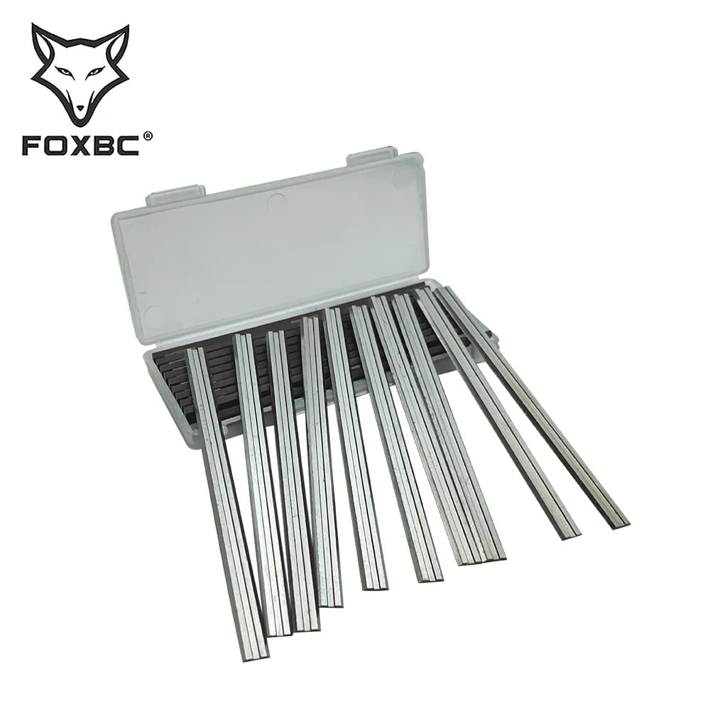 FOXBC 20 pièces 82mm lames de raboteuse électrique couteaux de raboteuse à bois réversibles pièces d