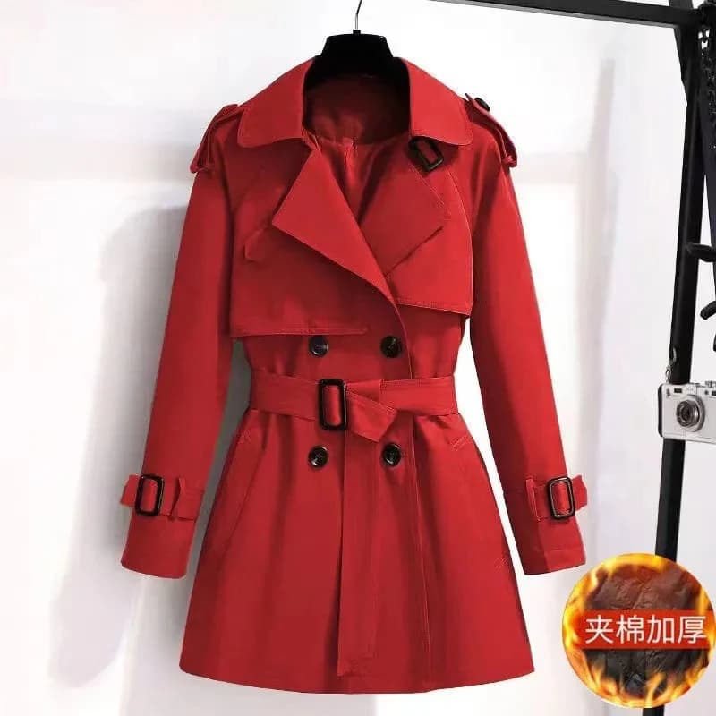 Tralike-Manteau mi-long pour femme, style britannique, amincissant, parka épaissie en coton rembourr