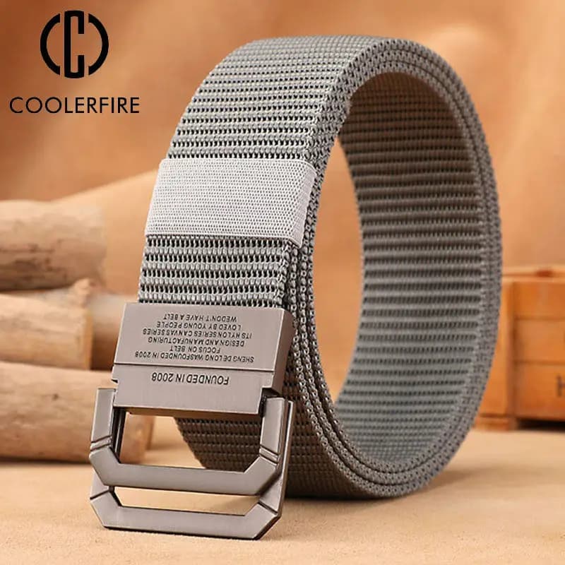 Hommes ceinture en Nylon sangle tissu tactique armée toile décontracté mode luxe concepteur jean cei
