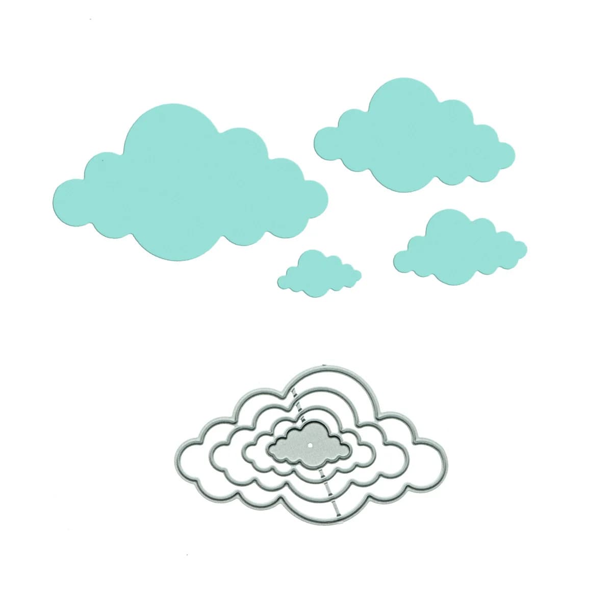 Matrice pour Scrapbook, décoration de motifs multi-nuages, pochoir de découpe de papier artisanal, f