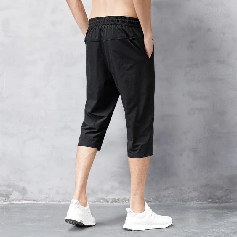 Pantalon court d'été pour hommes, pantalon extensible respirant au toucher glacé, short polyvalent d
