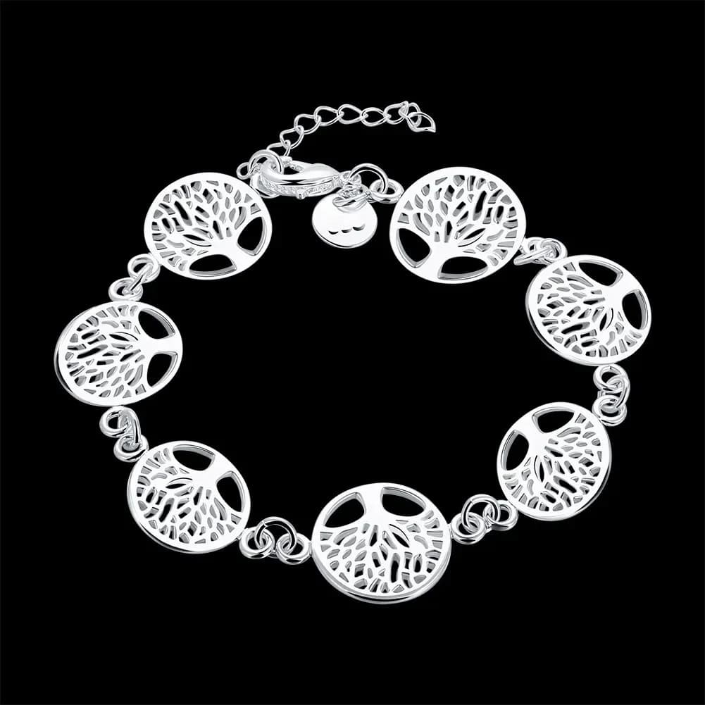 Nouveau Bracelet en argent Sterling 925 arbre de vie Bracelet pour femmes bijoux de fiançailles cade