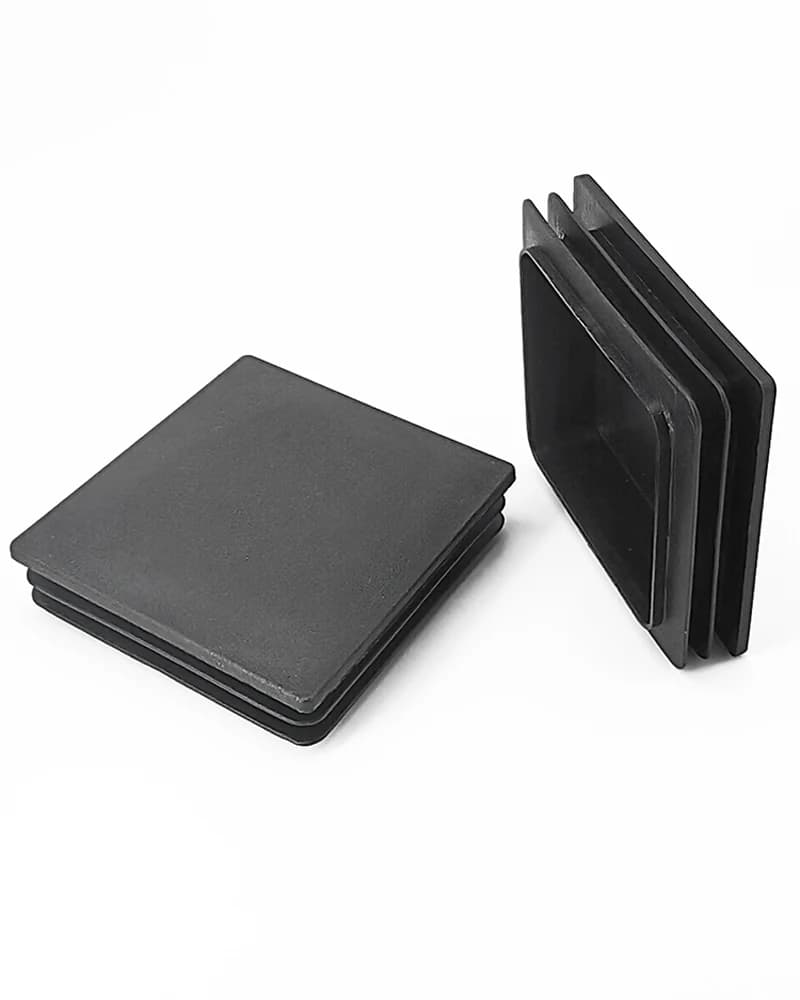 Bouchon carré en plastique noir/blanc 100x100mm, pied de Table et de chaise pour meubles, bouchon de