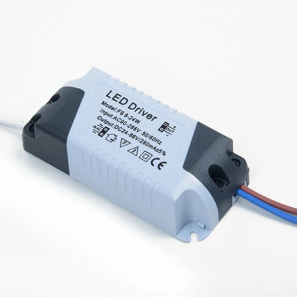 Pilote LED 280mA 8-24W AC 110V 220V à DC 24V, transformateur d'éclairage, panneau de plafonnier, ada