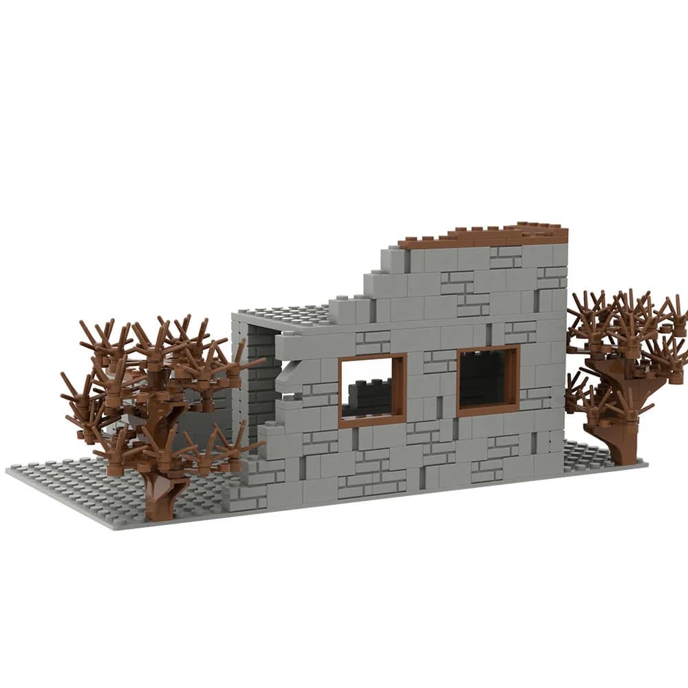 Briques de Diorama de Ruines de Maison de la Seconde Guerre Mondiale, Accessoires pour Figurines Min