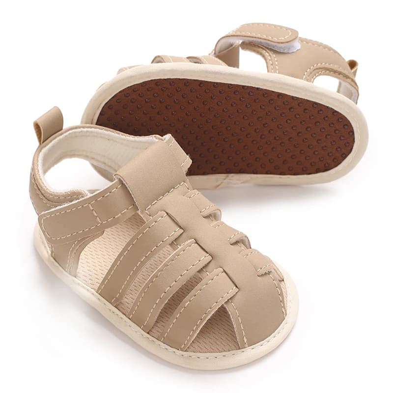 Sandales respirantes décontractées de couleur unie pour bébés garçons, légères et confortables, anti