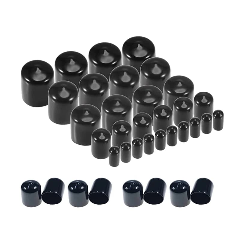 Embout en caoutchouc PVC 10-50 pièces, embout à vis, tube en plastique, protecteur de filetage de mo
