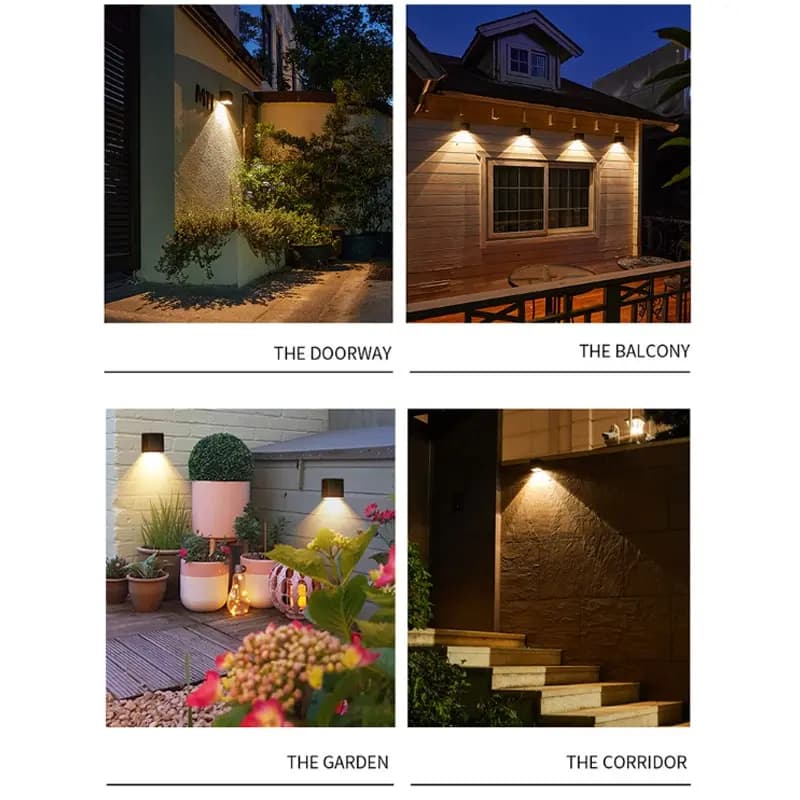 Applique Murale Solaire à LED avec Capteur de Soleil, Imperméable Conforme à la Norme IP65, Luminair