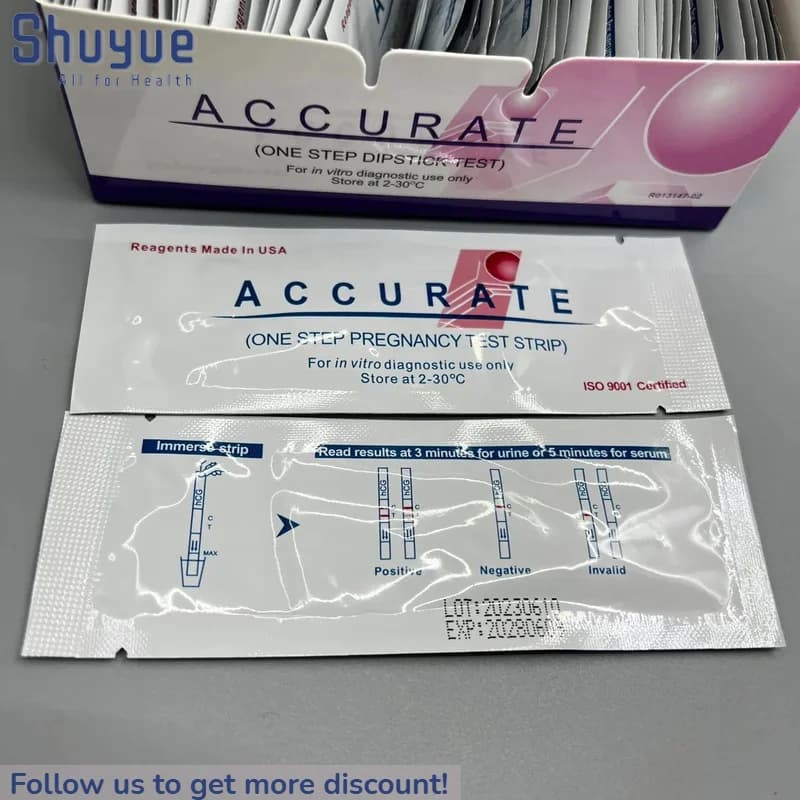 Kit de test de grossesse précoce par urgence, 50/100/200 pièces, pour usage domestique, bandelettes 