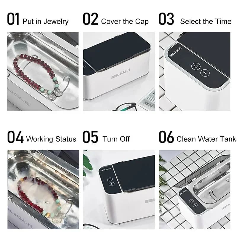 Nettoyeur à ultrasons pour maison intelligente, pour bijoux, lunettes, montres, circuits imprimés, d