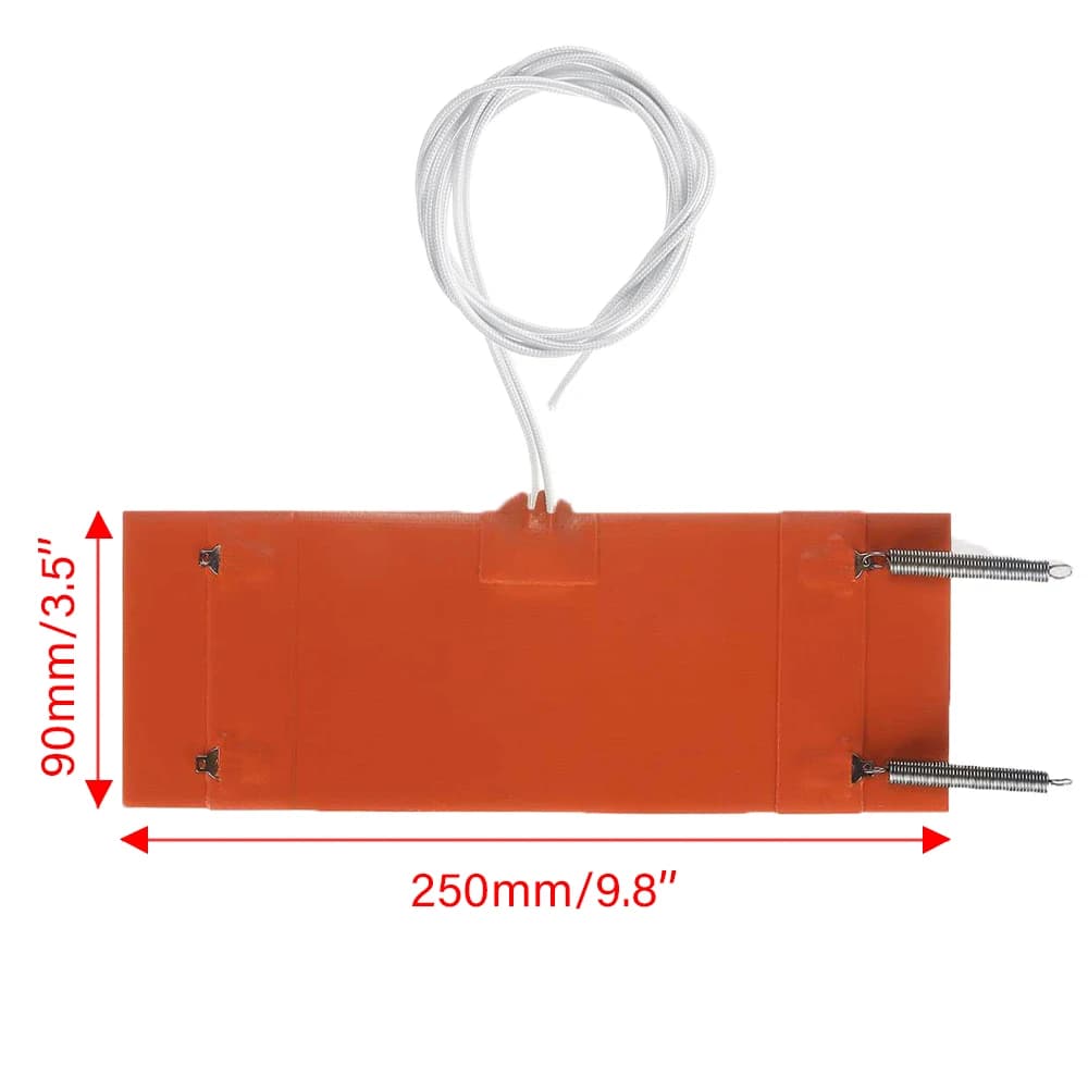 Filtre à carburant diesel 12V 250x90mm, coussin chauffant en silicone pour réservoir de carburant Au