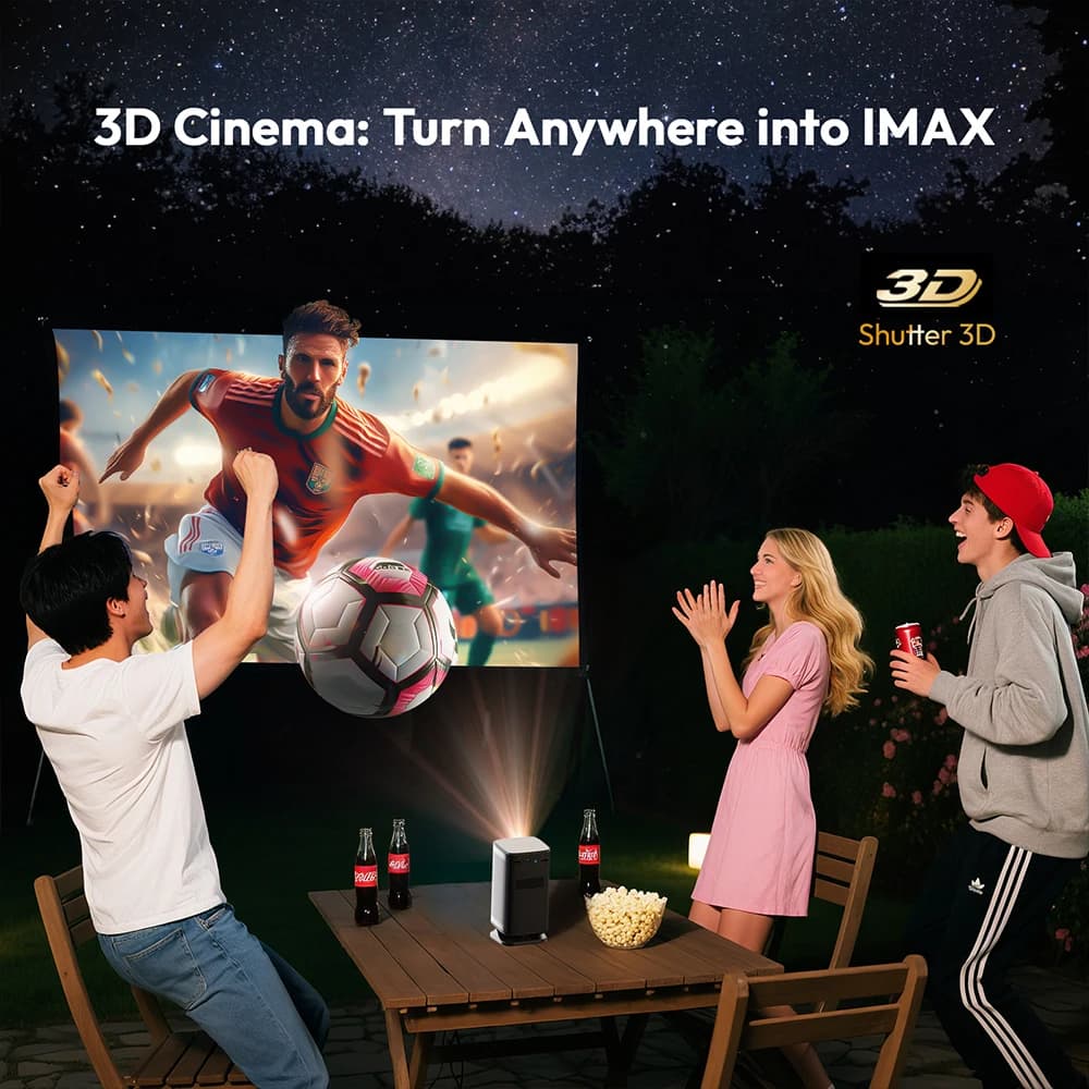 BYINTEK P70X Mini projecteur Portable avec batterie intégrée 4K Support 3D Wifi pour projecteurs de 